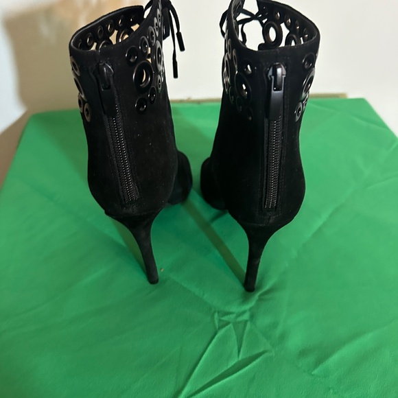 Sexy KENDALL + KYLIE black suede peep toe lace front bootie boots 😍😍😍😍 - Picture 7 of 11